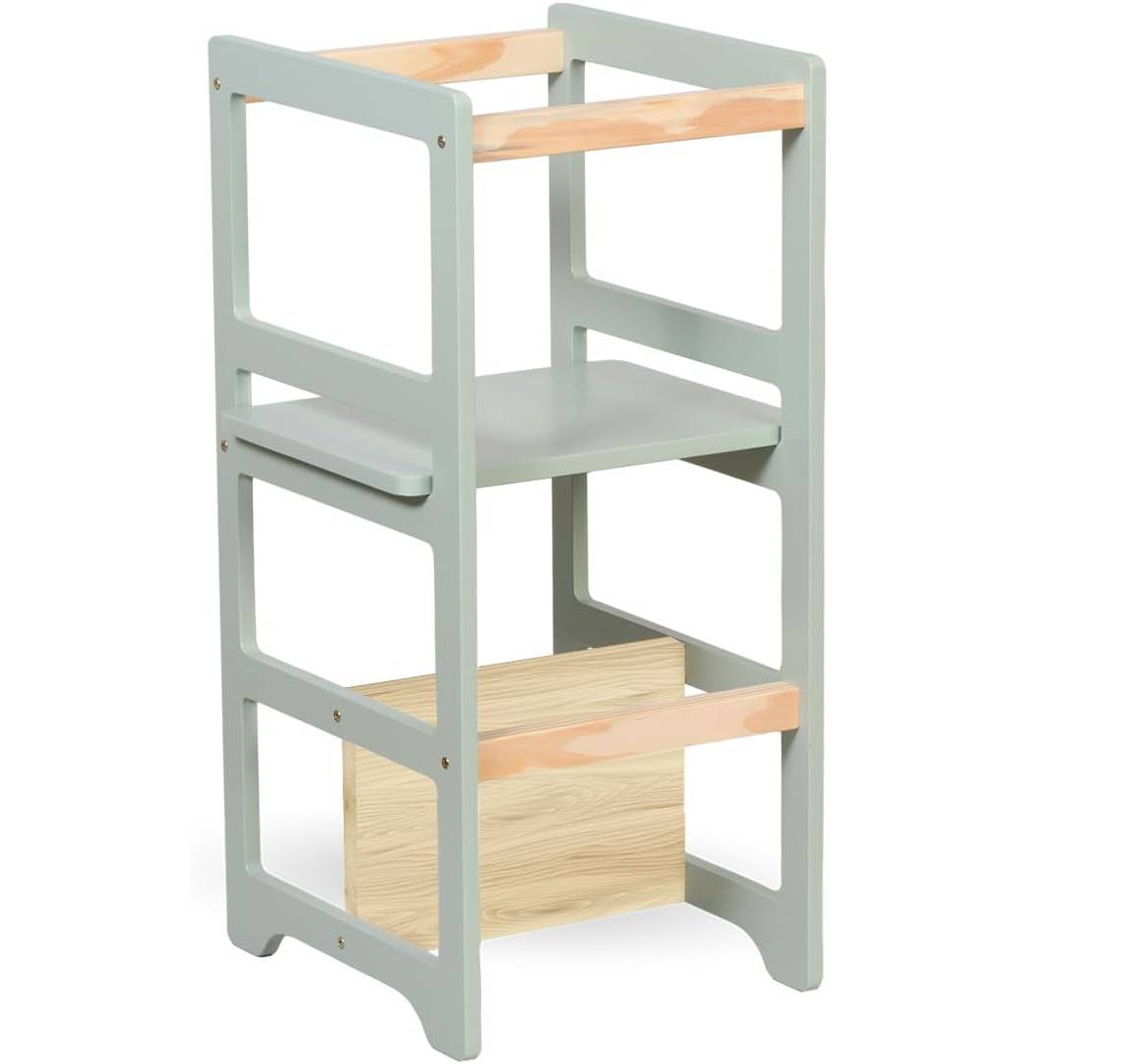 torre de aprendizagem montessori verde